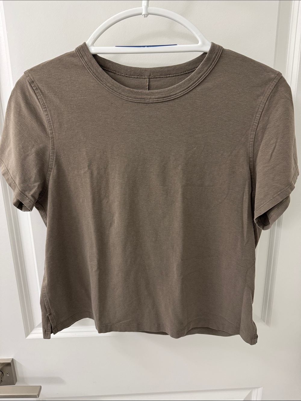 lululemon athletica Classic-Fit Cotton-Blend Tee Nomad Size: 8